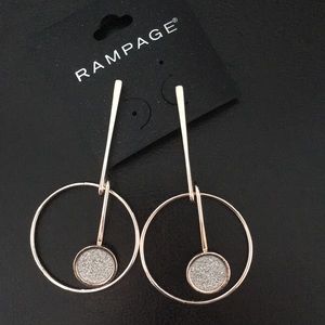 Rampage Shiny Gold & Silver Moving Earrings